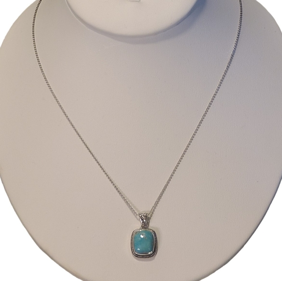 *Sold*NEW Artisan Crafted So. Hill Turquoise Pendant Necklace in Sterling Silver - Picture 5 of 9